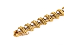 18k Yellow Gold Stunning Vintage Diamond Set Rope Motif Bracelet, App. 2.38 TCW