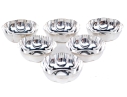 Set Of Six Vintage Fine Silverplate Scalloped Bowls 