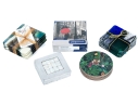 Five Sets Of Coasters With Art Glass