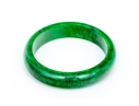 Green Jadeite Jade Small Diameter Slip On Bangle Bracelet, See Conditions