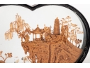 Chinese Cork Diorama Landscape Scene In Display