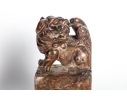 Vintage Carved Soapstone Asian Foo Dog Bookends