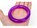 Purple Jade Small Diameter Slip On Bangle Bracelet, See Conditions