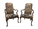Pair Of Ex Historical Society Georgian Style Armchairs 