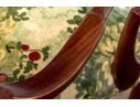 Pair Of Custom Upholstered Mahogany Swan Neck Armchairs