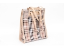 Burberry Nova Check Two Piece Vinyl And Canvas Tote Bag With Umbrella