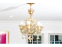*Quality Murano Or Murano Style Hand-blown Glass Six Lite Chandelier
