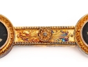 14k Gold Antique Beautiful Ornate Pietra Dura Grand Tour Brooch