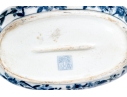 Two Decorative Blue And White Porcelain Twin Handled Serving Bowls