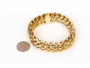 Tiffany & Co. 18k Yellow Gold Fabulous Chunky Open Basket Weave Motif Bracelet, With Box