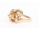 14k Yellow Gold Vintage Chunky Knot Style Ring, Size 5.25