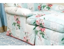 Pair Of Custom Upholstered Club Chairs And Ottoman
