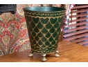 Vintage Footed Tole Cache Pot