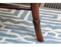 Upholstered Tub Back Armchair With Faux Bamboo Frame
