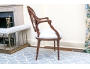 Exceptionally Carved Hepplewhite Style Open Armchair