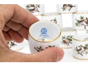 Set Of Twelve Herend Hand-Painted Porcelain Napkin RIngs, Rothschild Bird (RO) Pattern