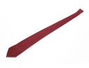 Hermes Burgundy And Gold Anchor Motif Silk Tie, With Box