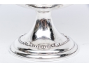 Antique English Silverplate And Cobalt Glass Serving Bowl 