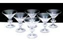 Set Of Six Steuben Martini Glasses