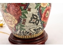 Colorful Floral Porcelain Table Lamp With Shade