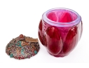Jay Strongwater Large Arabesque Jar, Boxed