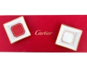 Cartier Pair Of Limoge Porcelain Trinket Trays, With Box