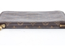 Louis Vuitton Brown Monogram Small Leather Zip Folio Pouch