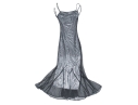 Coty Black Mesh Evening Dress With Shoulder Cover, Size Small