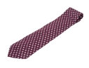 Gucci Burgundy And Grey Toned Patterned Silk Tie