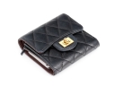 Chanel Matelasse Black Leather Wallet, With Box