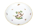 Herend Hungary Hand-Painted Porcelain Serving Or Chop Plate, Rothschild Bird (RO) Pattern