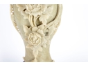 Carved Soapstone Vase With Floral Motif