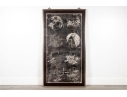 Framed Chinese Ink Rubbing Panel, 4'5