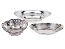 Group Of Three Fine Vintage English Silverplate Baskets