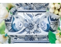 Impressive Blue And White Delft Style Ceramic Tulipiere