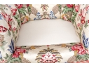 Custom Upholstered Club Chair With Bullion Fringe