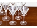 Collection Of Eleven Etched Crystal Goblets