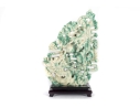 White/Green Hardstone Dragon Sculpture