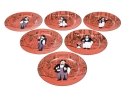 Set Of Six Williams Sonoma Waiter Motif Plates