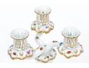 Pair Of Herend Hand-Painted Porcelain Convertible 3-Light Candelabra, Rothschild Bird (RO) Pattern