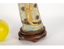 Vintage Chinese Cloisonne Enamel And Ormolu Guanyin Sculpture