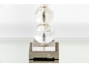 Pair Of Chic Glass Stacked Bubble Table Lamps