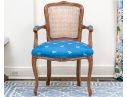 Carved Fruitwood And Cane Back Fauteuil