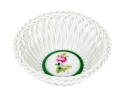 Herend Hungary Hand-Painted Porcelain Openwork Basket – Vienna Rose (VRH) Pattern