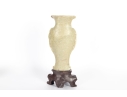 Carved Soapstone Vase With Floral Motif