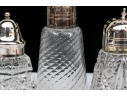 Collection Of Five Crystal And Silverplate Shakers