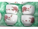 Chinese Jingdezhen “Shuidian Taohua (7501)” Porcelain Tea Set In Original Box