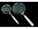 Two Antique Mother-of-pearl Magnifying Glasses