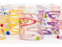 Collection Of Fourteen Peàn Doubulyu Wackie Dot Glass Tumblers