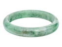 Green Jadeite Jade Slip On Bangle Bracelet, See Conditions